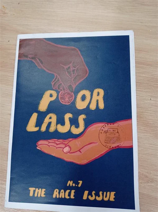 Picture of a zine from Clifford Whitworth library with the Words - Poor Lass