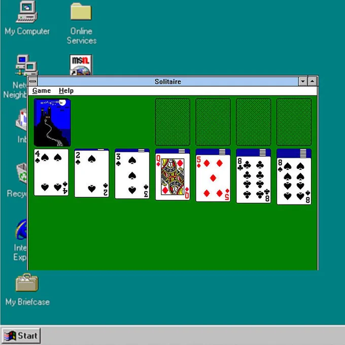 Jeu du solitaire Microsoft