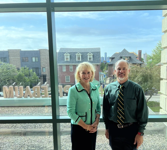 WSU President-Elect Kimberly Andrews Espy and WSU Applebaum Dean Brian Cummings