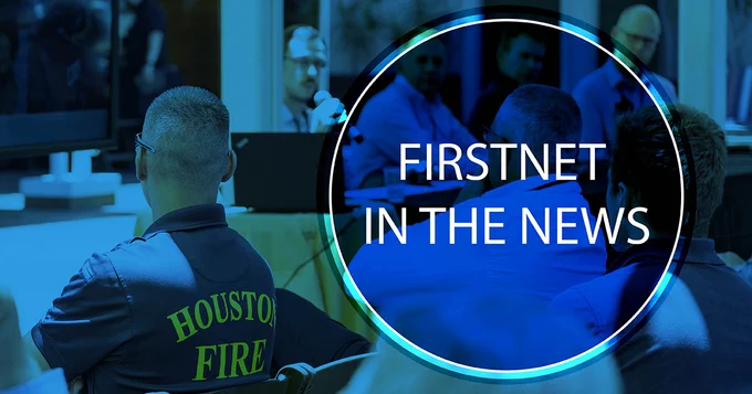 People sitting down listening to a presentation at the 5x5: The Public Safety Innovation Summit; “FirstNet in the News”