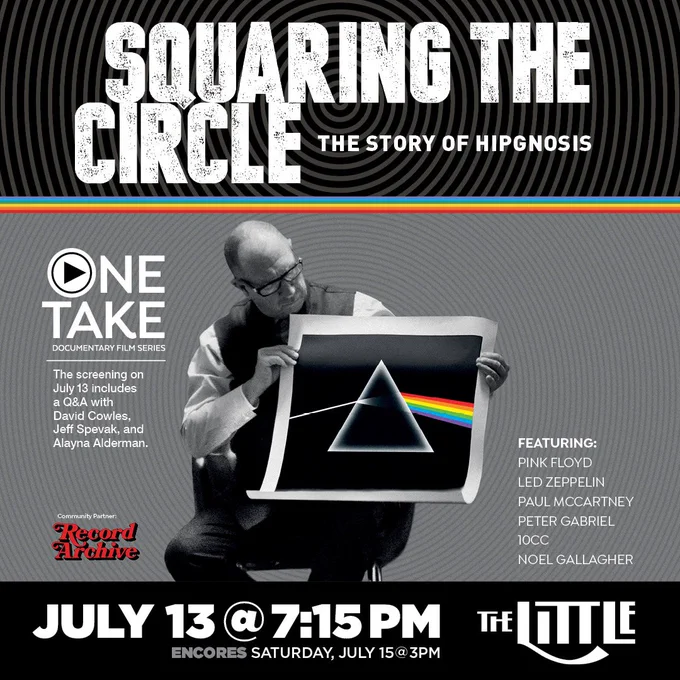 One Take Documentary Series
SQUARING THE CIRCLE (THE STORY OF HIPGNOSIS)
Thursday, July 13, 2023 | 7:15pm
Little Theatre 1 (240 East Ave.)
