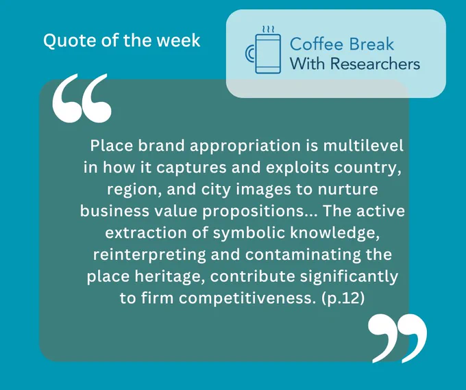 Linking place brands and regional innovation: sustainable business strategies leveraging heritage