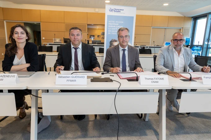 Signature de l'avenant à la convention nationale des masseurs kinésithérapeutes. 