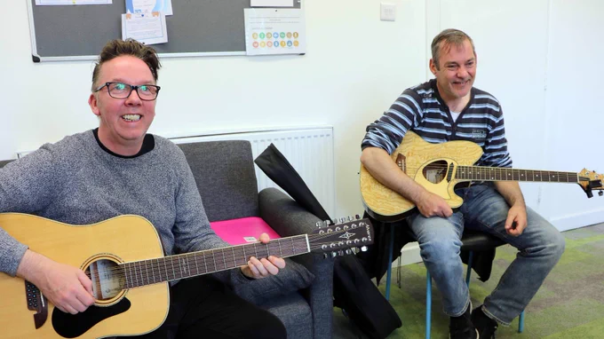 Members of the West Leeds Men's Network Music Group