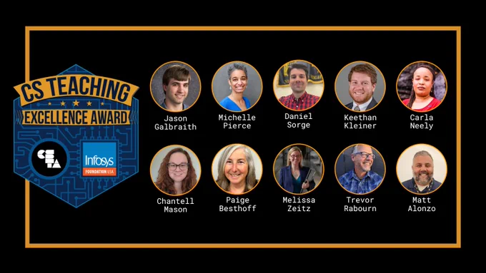 Headshots of the 10 award winners