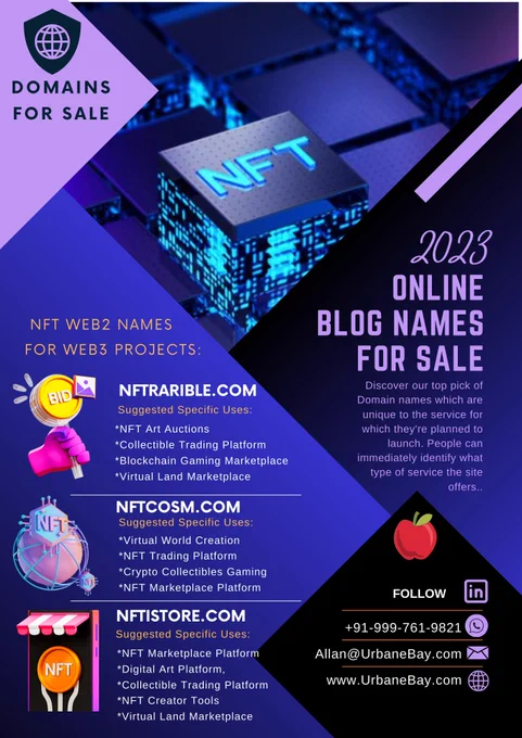 NFTRarible.com - This dynamic name stimulates the imagination, conjuring visions of a digital marketplace where unique, one-of-a-kind items are exchanged, transforming intangible concepts into tangible assets. It resonates with startups revolutionizing the art, gaming, and collectible industries, where authenticity and individuality thrive. 
For NFTCosm.com and NFTisotre details, kindly visit their respective urls in the browser.  
#Crypto #Digital #Currency #specie #legaltender #defi #Metaverse #nft #News #Digital #Money & #Assets #Latest #News #Bitcoin #blockchain #blockchaintechnology #technology #cryptoplatform #cryptocurrencies #cryptocoin #starttrading #cryptocurrency #nfttokens #token #tokens #hns #defi #dapp #dao #Tokenization #startup #startups #web3 #decentralized #application #dapp #nft #Domainsforsale #digitalrealestate #digitalasset #domainsales #domainnames #domain #domains #Domainname #domainNameIndustry