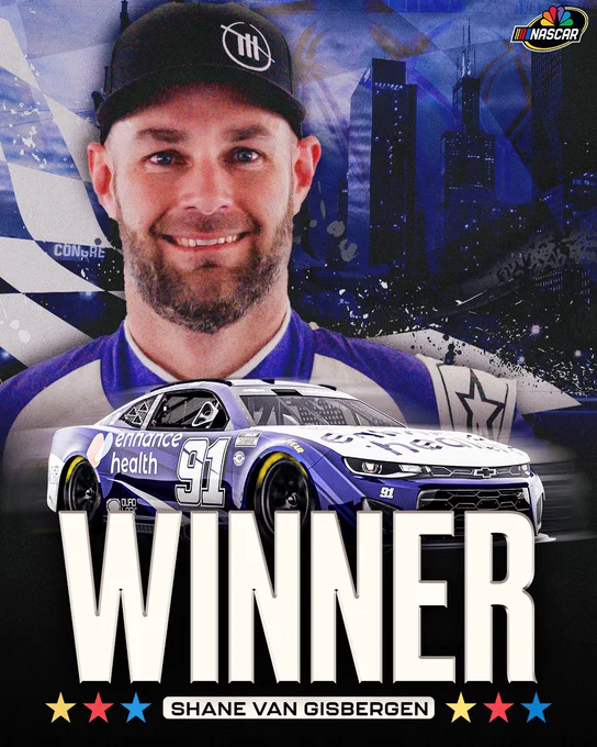 Shane van Gisbergen wins the first NASCAR Cup Series race on the streets of Chicago.