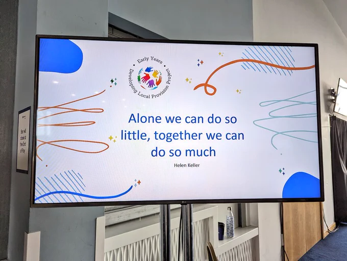 Presentation slide with a quote from Helen Keller "Alone we can do so little, together we can do so much"