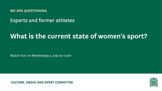 We are questioning experts and former athletes on the state of women's sport. Watch live on Wednesday 5 July at 10am.