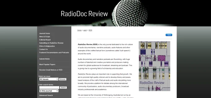 a screenshot of RadioDoc Review's website