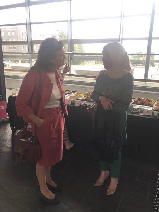 Asmaa Al-allak speaks with Eluned Morgan, Minister for Health and Social Services