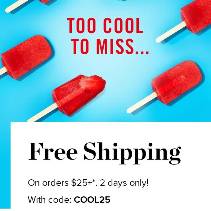 🎉 🛍 FREE SHIPPING on orders $25  when you shop in my online store. 🎉 
Available 7/4 until 7/5 11:59 PM PT. 

Code: 📣  COOL25

#ItsSybCalling Avon Independent Sales Representative 

ItsSybCalling Avon Online store:
https://www.avon.com/repstore/skingshafer?rep=skingshafer 

💡  We’ll cover your shipping fees on direct delivery orders. Only one (1) offer per household. Taxes don't qualify toward the minimum purchase amount.

#FreeShipping #avoninsider @AvonInsider #directdelivery 
#avonproducts