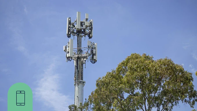 phone tower in australian bush