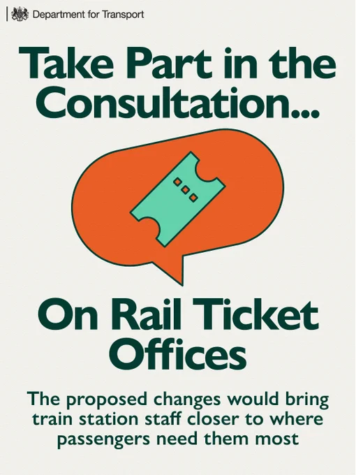 Take part in the consultation on rail ticket offices. The proposed changes would bring train station staff closer to where passengers need them most.