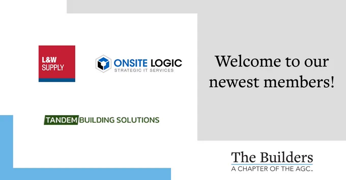 Infographic welcoming new members and an image of their logos.