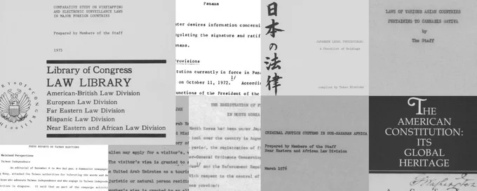 Selection of black and white images of historical legal reports from the transcription campaign on "By the People."