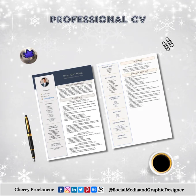 Let's collaborate to unlock your professional potential...💼

📧Contact me today, and let's embark on a transformative journey to create a remarkable CV that sets you apart from the competition!


📱Social Media & Graphic Designer💻
🌏 Creating The Identity 🌏




#cherryfreelancer #creatingtheidentity #CV #Resume #CVDesign #resumedesign #CareerDevelopment #cvwriting #cvwriter #cvreview #cvtemplate #resumewriter #resumewriting #resumeservices #resumebuilder #resumetemplate #resumewritingtips #freelancerwriter #cvwritingservices #moderncv #creativecv #cvmaker #resumewritingservice #coverletter #professionalcvwriter #cvdesigner #coverletterwriting #resumemakeover #resumetemplates #professionalcv 
