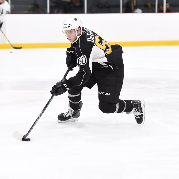 A young Jake DeBrusk at Dev Camp in 2016.
