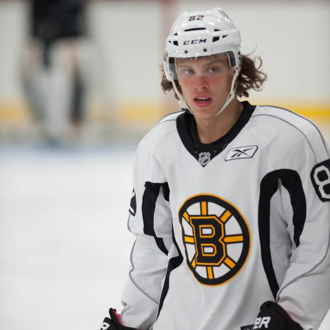 A young David Pastrnak at Dev Camp in 2014.