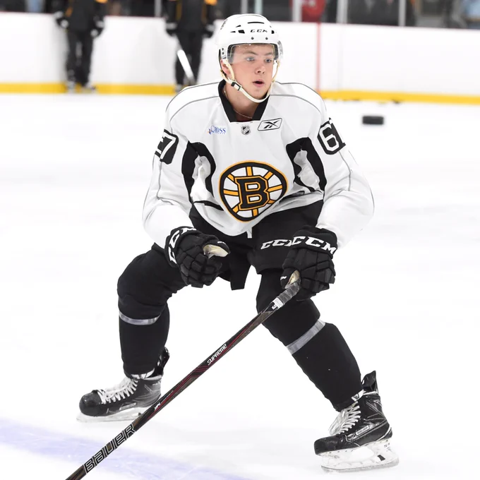 A young Charlie McAvoy at Dev Camp in 2016.