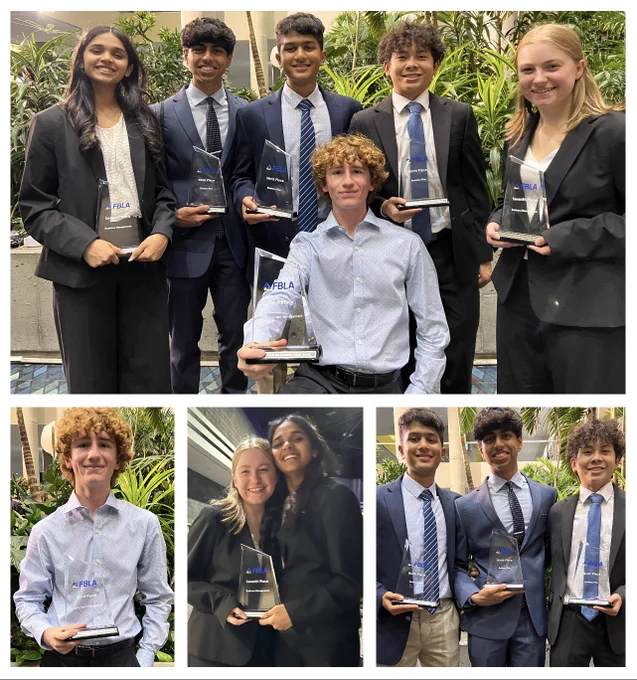 VHHS FBLA National Award recipients