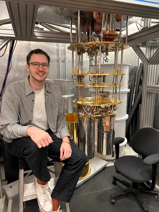 Noah Goss, a graduate student researcher at AQT and QNL, is the lead Nature paper author (Credit: Trevor Chistolini/Berkeley Lab)