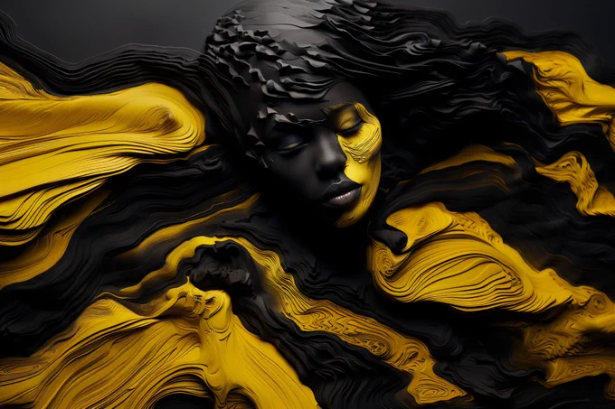 Topography, beautiful woman, yellow and black, photograph --ar 2:3 

Custom Zoom:   Topography, yellow, photograph --ar 3:2