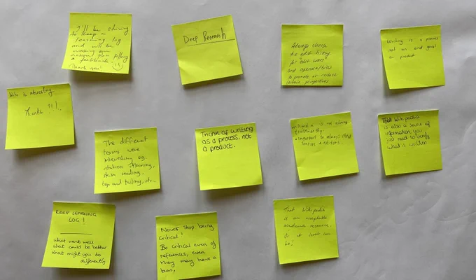 Feedback from students.