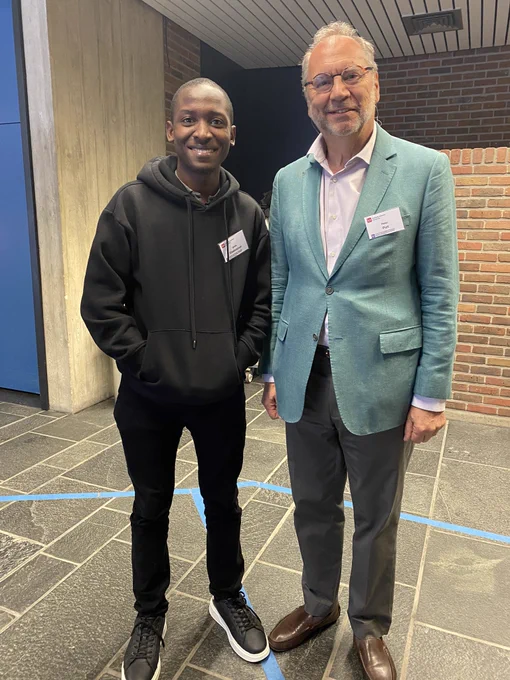 Iyiola Oladunjoye, an Erasmus Master Student in Leading International Vaccinology Education (LIVE) programme with Prof Peter Piot at the Summer School on Vaccinology of Antwerp Summer University (University of Antwerp).
