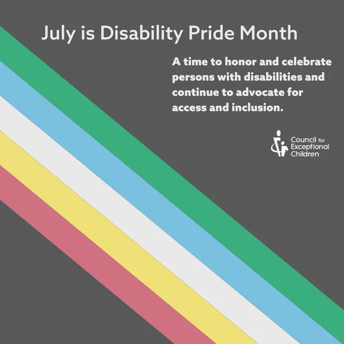 Image description: A charcoal grey flag with a diagonal band from the top left to bottom right corner, made up of five parallel stripes in red, gold, pale grey, blue, and green Description ends

The Disability Pride Flag was a collaborative design effort by Ann Magill, a disabled woman, with feedback within the disabled community to refine its visual elements. More: https://capri0mni.dreamwidth.org/830431.html
