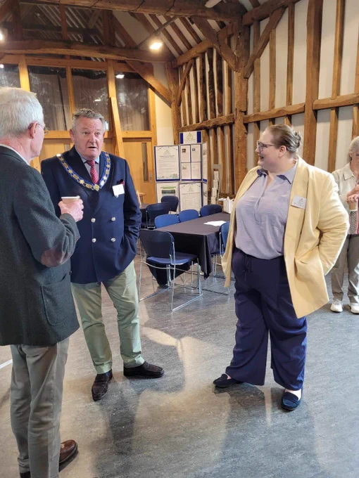 Cllr Simon Bond (Deputy Mayor RBWM), Cllr Neil Knowles (Mayor RBWM), Lizzie Jones (Director WAMCLT) in conversation