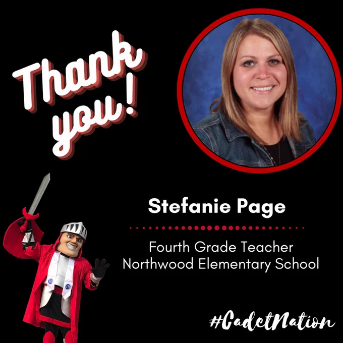 Photo of Stefanie Page and thank you