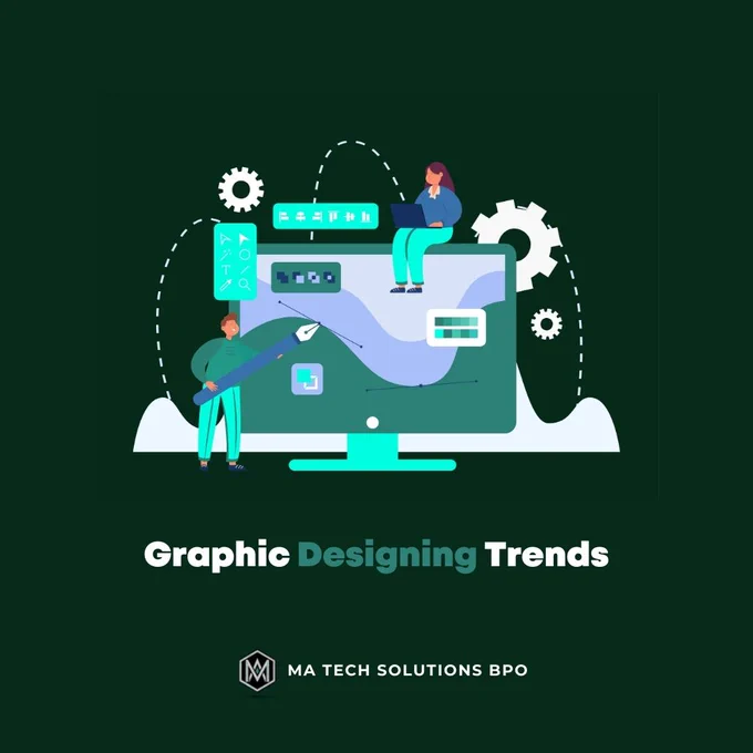 In this ultimate guide, we'll delve into the top trends in graphic designing:

» Minimalism with Bold Typography:
» 3D Design and Illustration:
» Retro and Vintage Aesthetics:
» Dark Mode Designs:
» Abstract and Organic Shapes:
» Sustainable Design:
» Augmented Reality (AR) in Design:
» Bold and Vibrant Color Palettes:

MA Tech Solutions BPO: Your Partner in Graphic Designing:
MA Tech Solutions BPO understands the ever-changing dynamics of the graphic design industry and stays updated with the latest trends, tools, and techniques. Our team of talented graphic designers possesses a keen eye for aesthetics, a deep understanding of design principles & the ability to bring concepts to life.

MA Tech Solutions BPO is your trusted partner for comprehensive Designing Services. We specialize in:

Graphic Designing
UI/UX Designing
Newsletter Designing
Architect Designing
Audio/Video Editing
Fashion Designing

Feel free to Contact US for more information on how we can help your business today!