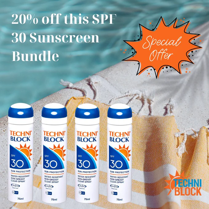 Save 20% Techniblock SPF 30 75ml x 4