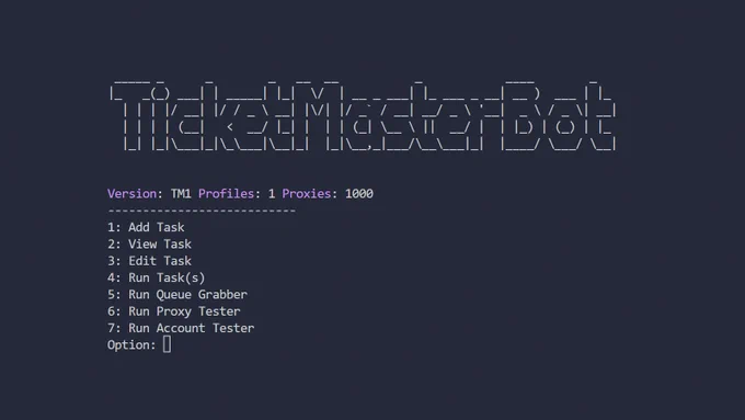 TicketMasterBot Version: TM1