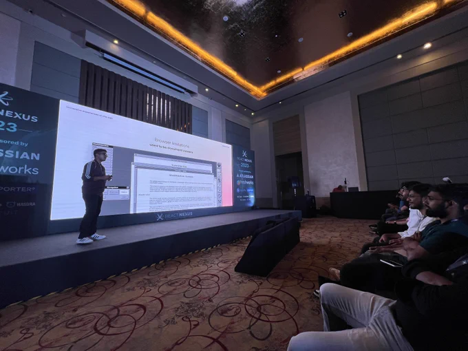 Ishan presenting