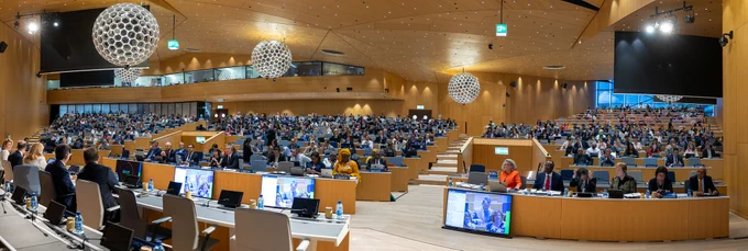View of the WIPO Conference Hall at the opening of the Assemblies of the Member States of WIPO.
