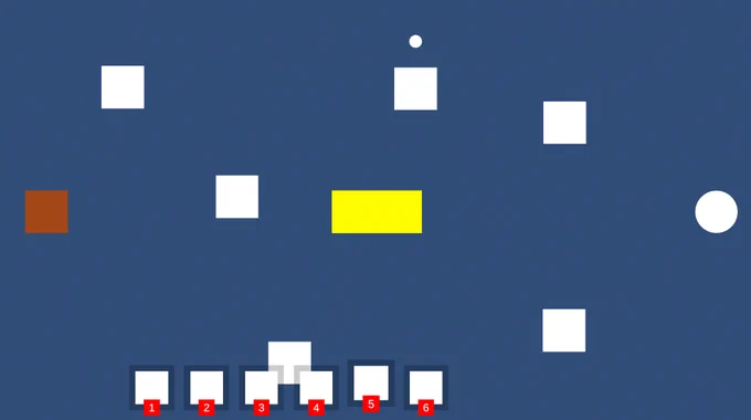 A series of boxes with varying colours.