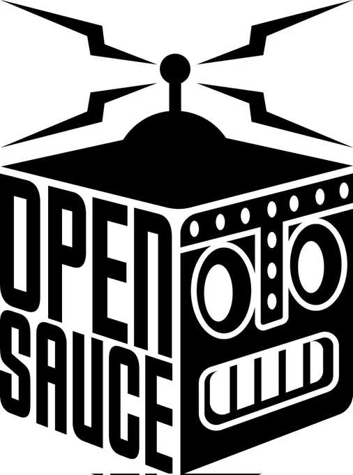 Open Sauce robot head logo