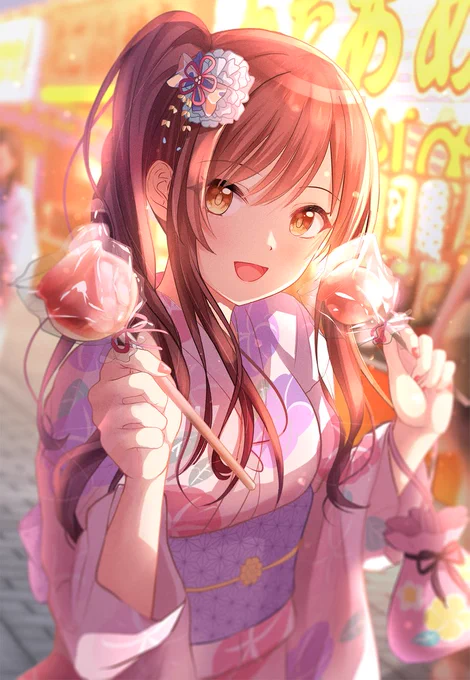 ちょうど1年前に描いた浴衣甘奈ちゃんです。とってもお気に入り。
プチリメイクで再掲です