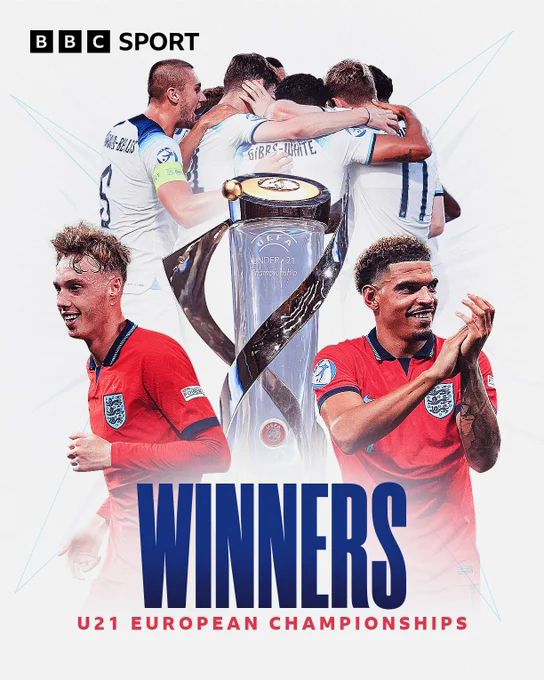 England are winners of the U21 European Championships