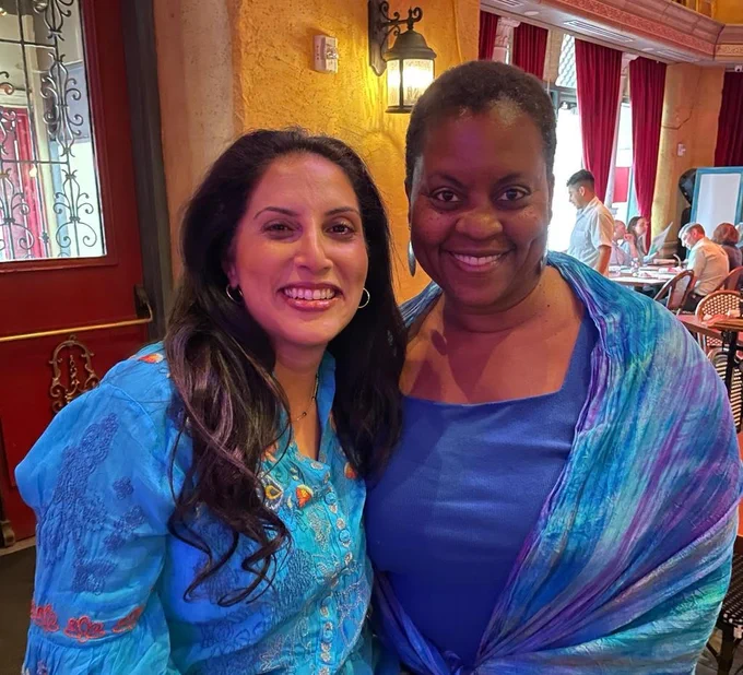 Dr. G and Dr. Fitz rocking blue outfits at #ThINc360 this year.