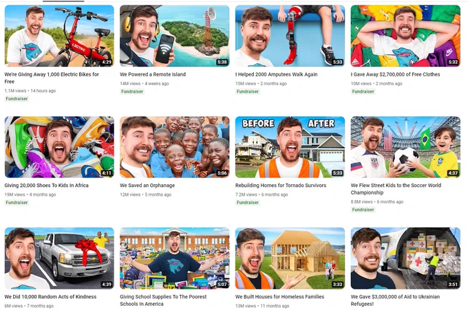 Can you be Young Cool Entertaining and Feed the Hungry Help the Sick and Poor ?

https://my-video-education.blogspot.com/2023/07/can-you-be-young-cool-entertaining-and.html

Mr Beast has created a Charity to help those in need.