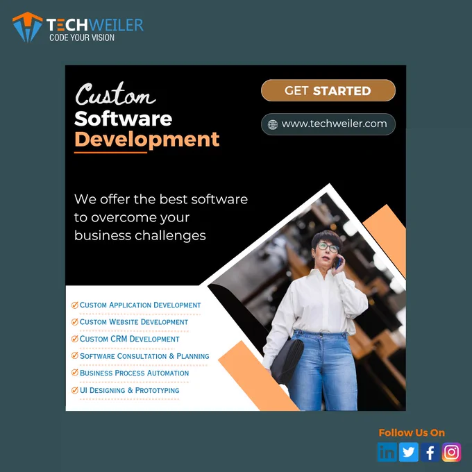 Are you looking for a reliable and affordable software development company? Do you want to get your project done on time and within budget? If yes, then you should check out Techweiler. Techweiler is a software development company that offers a wide range of services, such as web development, mobile app development, software testing, digital marketing, and more. They have a team of experienced and skilled developers who can handle any kind of software project, from simple to complex. They also provide free consultation and support to their clients. Whether you need a website, an app, or a software solution, Techweiler can help you achieve your goals.

Visit our website www.techweiler.com to know more about us.