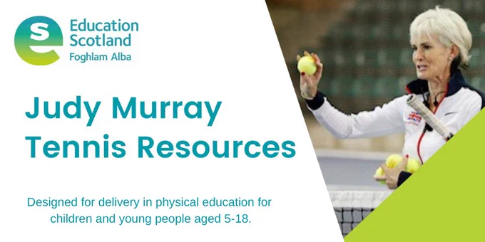 Judy Murray Tennis Resources. Designed for delivery in physical education for children and young people aged 5 - 18.