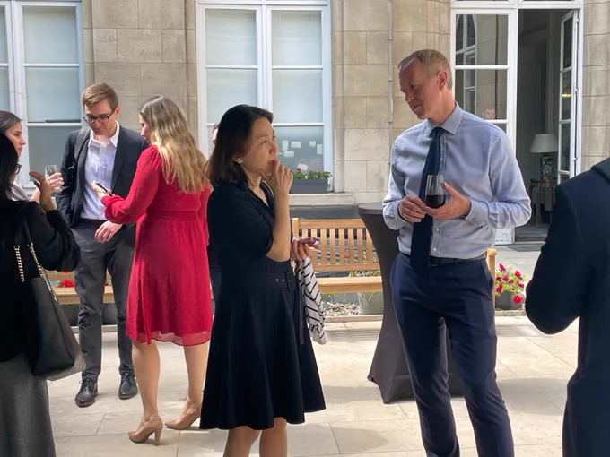 Attendees at an Open Trade Project event at the UK Residence in Brussels.