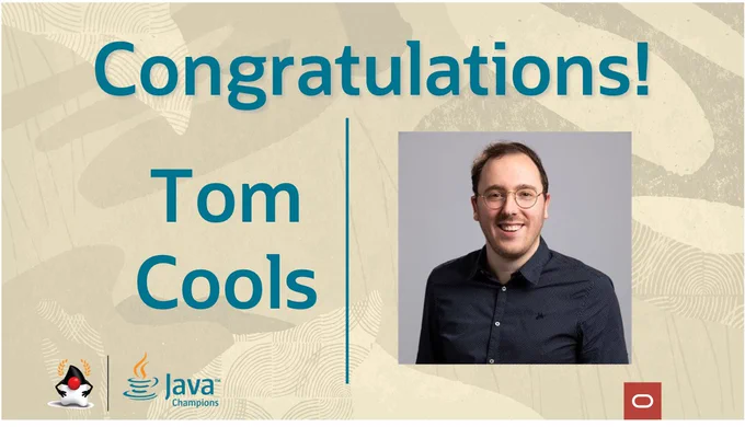 Tom Cools as a new Java Champion!