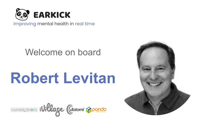 Portrait of Earkick's new strategic advisor Robert Levitan, serial entrepreneur, tech pioneer and business executive who launched 6 successful companies and raised $150M  in funding.