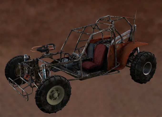 A PBR/High-Def version of the buggy from HL2