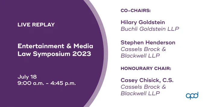 Live Replay: Entertainment & Media Law Symposium 2023